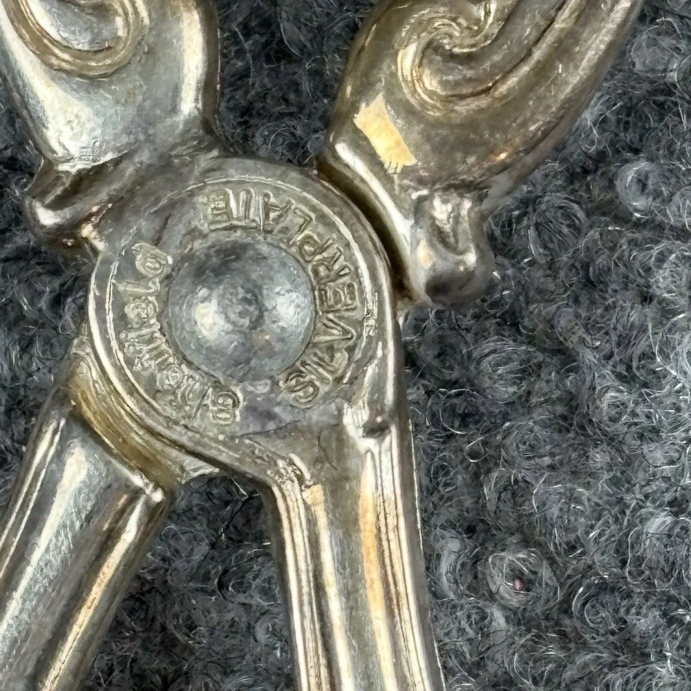 Vintage MCM Sheffield England Silverplate Scissor Salad Servings Tongs‎ Flatware